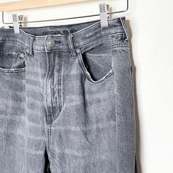 American Eagle Outfitters Stone Washed Black Wide Leg Jeans - Women’s 12 Short - Picture 3 of 9